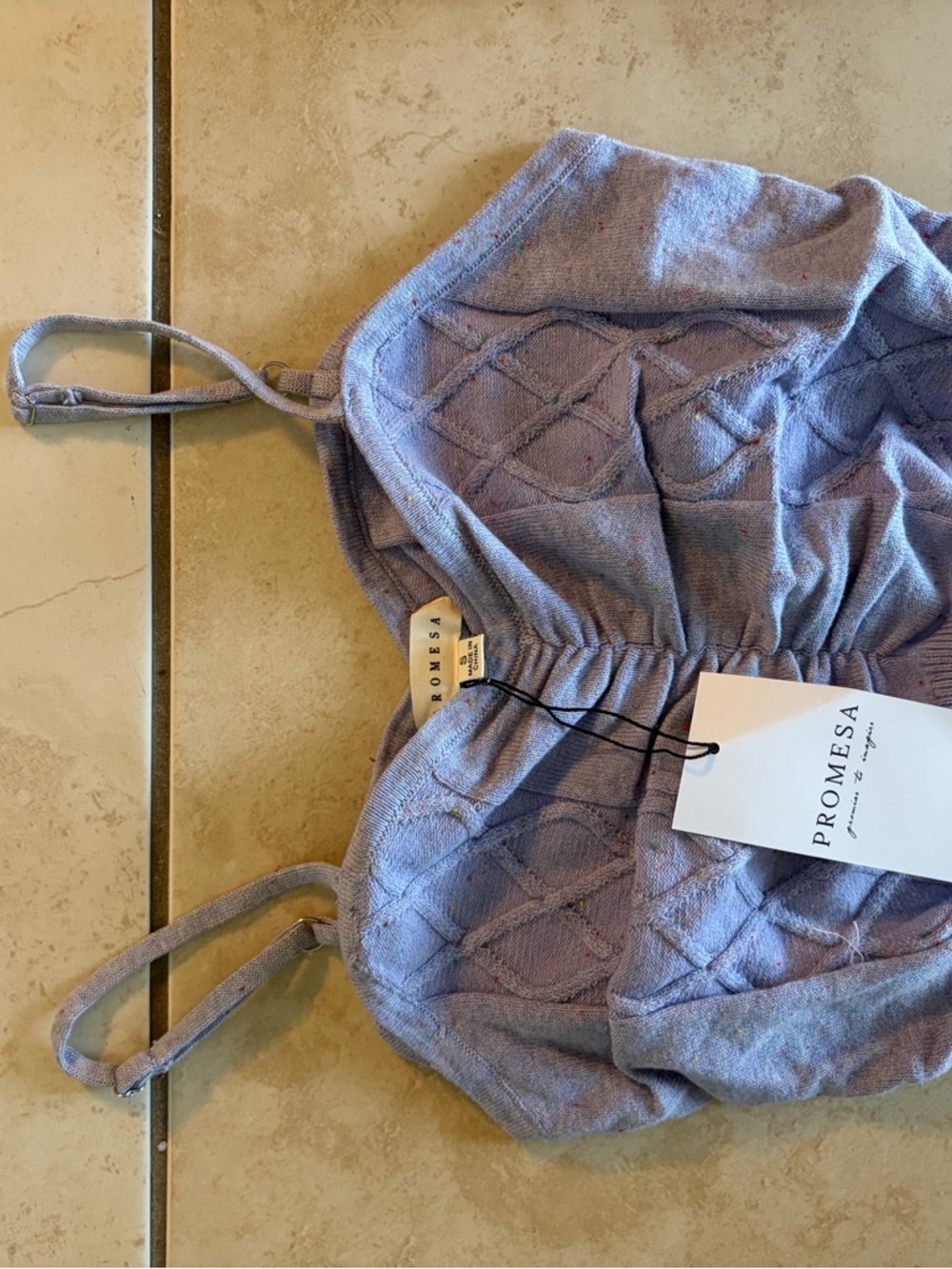 PROMESA Light Lavender Knit Mini Shoulder Bag